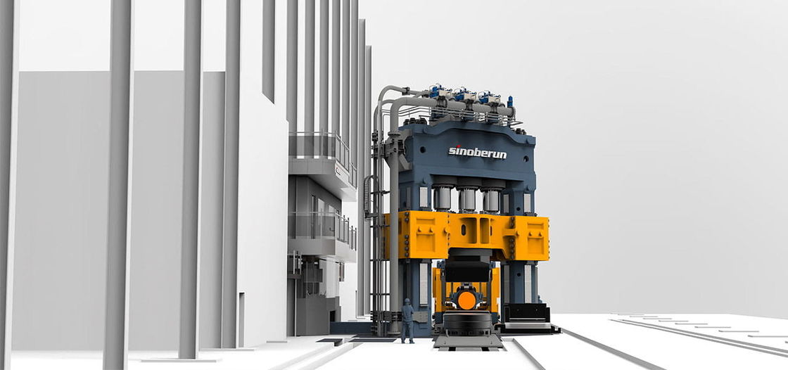 Elektrisch besturingssysteem Hydraulische smeedpers 2 Kolom Druk naar beneden Volledig hydraulische open smeedpers